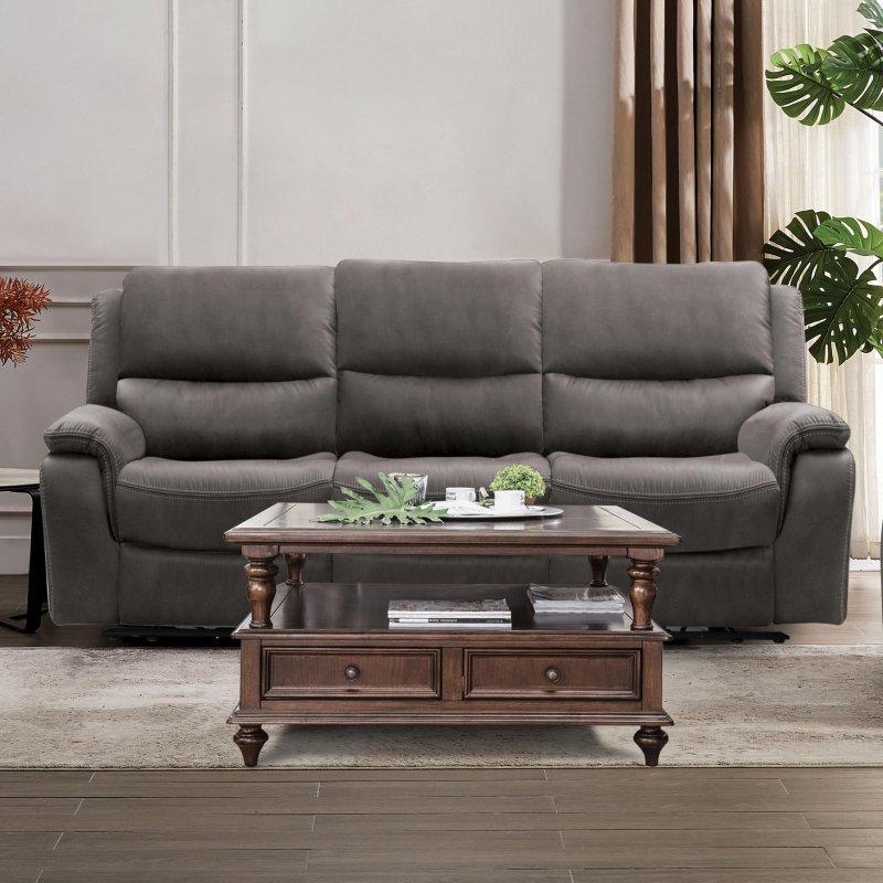 Bej Kumaş Mekanizmalı Yastık Kollu 3 Kişilik Bohem Koltuk - 224 cm - 290565