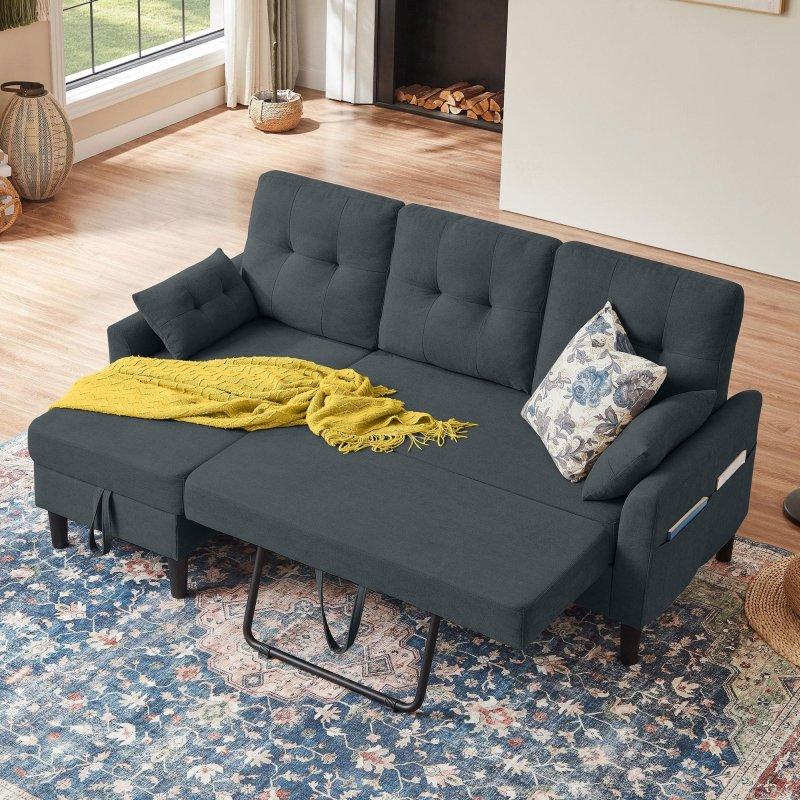 Bej Kumaş Yataklı Sandıklı Bohem Koltuk - 194 cm - 281645