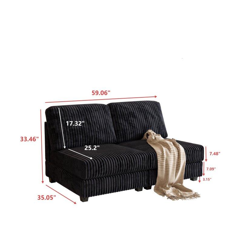 Bej Masif Ahşap İskeletli Yaylı Minderli 2 Kişilik Bohem Koltuk - 151 cm - 288922