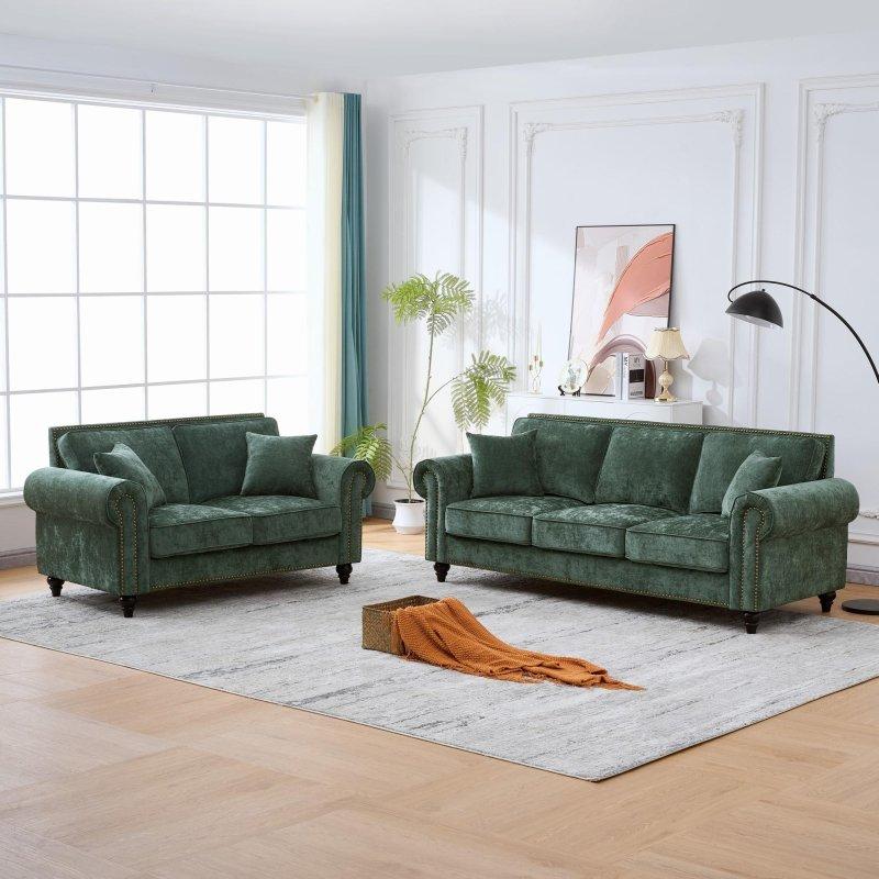 Bej Masif Ahşap Kıvrımlı Kolçaklı Zımba Detaylı Bohem Koltuk - 219 cm - 281477