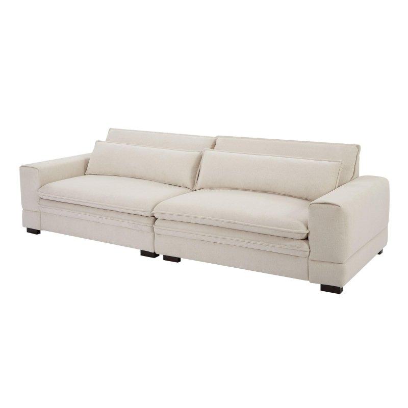 Bej Masif Ahşap Modern Bohem Koltuk - 266 cm - 287851