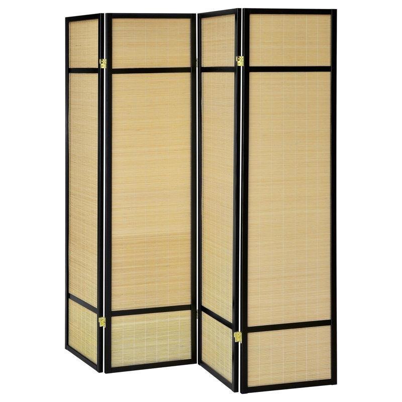 Bej Masif Çam Bambu Katlanır Paravan - 179x177 cm - 321205