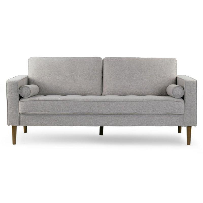 Bej Masif Ceviz Kapitoneli Yastıklı Bohem Koltuk - 188 cm - 279879