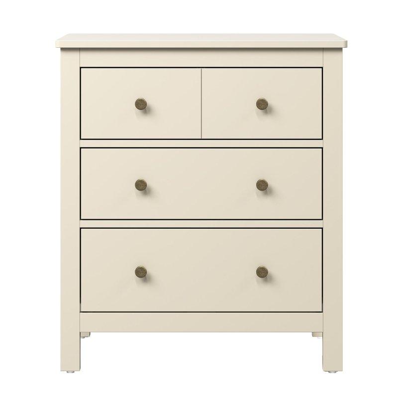 Bej MDF Modern 3 Çekmeceli Masif Ayaklı Şifonyer - 308978