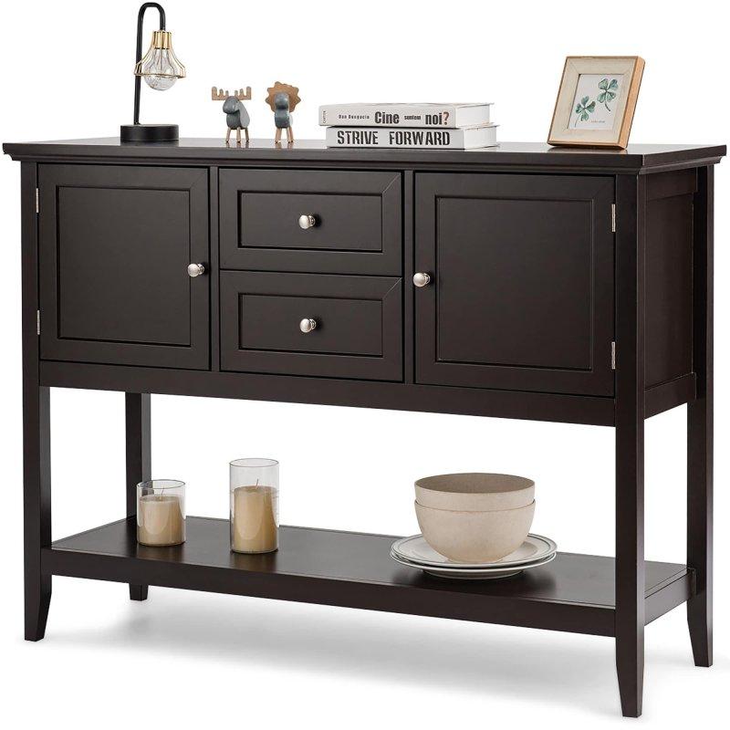 Bej MDF ve Masif Ahşap 2 Çekmeceli 2 Kapaklı Dresuar - 117 cm - 332860 Bej MDF ve Masif Ahşap 2 Çekmeceli 2 Kapaklı Dresuar - 117 cm - 332860