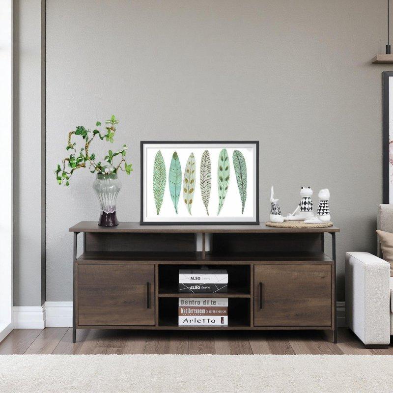 Bej MDF ve Metal Kapaklı Ayarlanabilir Raflı Kitaplık - 148 cm - 317618