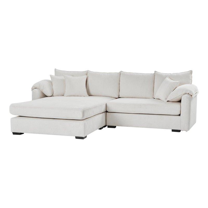 Bej Polyester Depolama Alanlı Modüler Köşe Koltuk - 265 cm - 256860