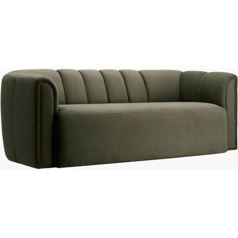 Bej Polyester Dikey Dikişli 3 Kişilik Bohem Koltuk - 219x94 cm - 280943