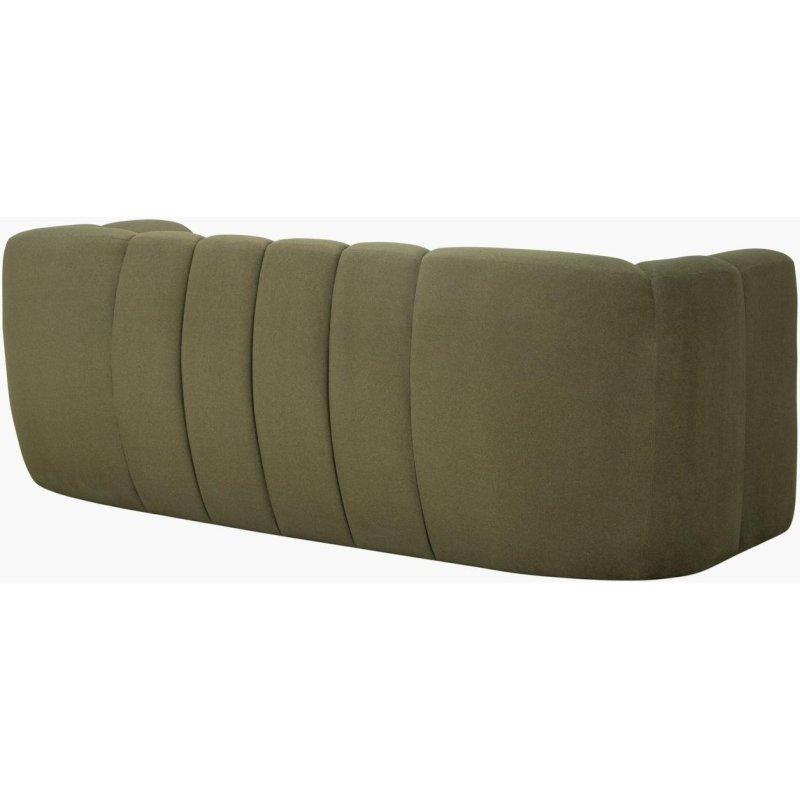 Bej Polyester Dikey Dikişli 3 Kişilik Bohem Koltuk - 219x94 cm - 280943