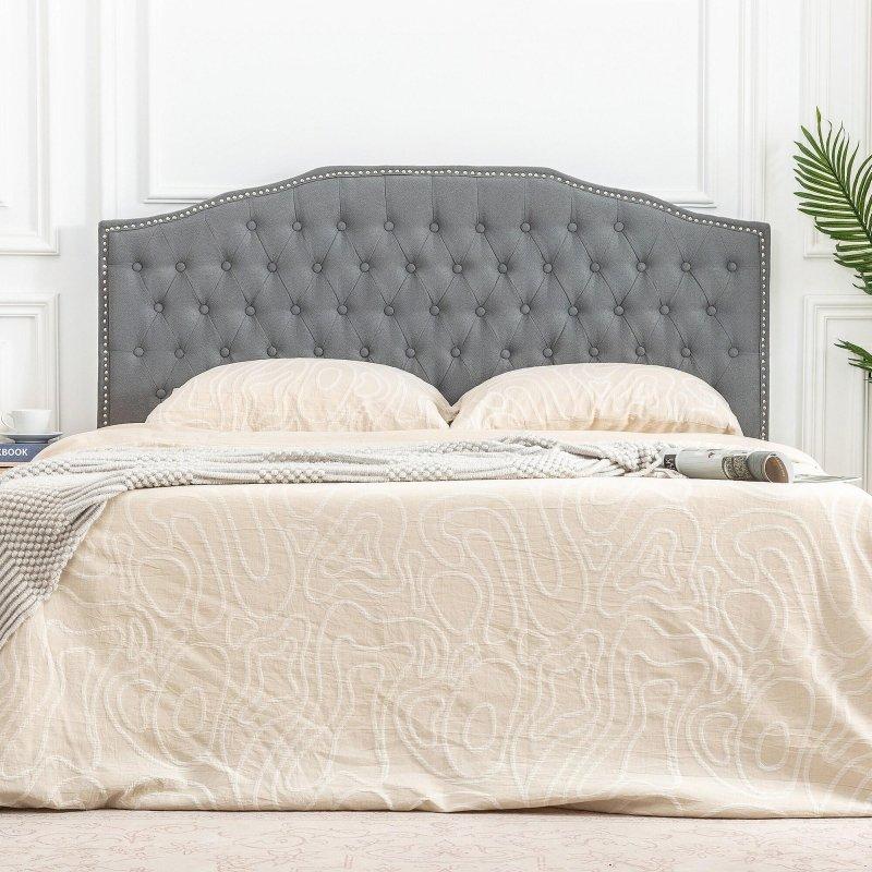 Bej Polyester Kapitoneli Yüksekliği Ayarlanabilir Yatak Başlığı - 162 cm - 334999