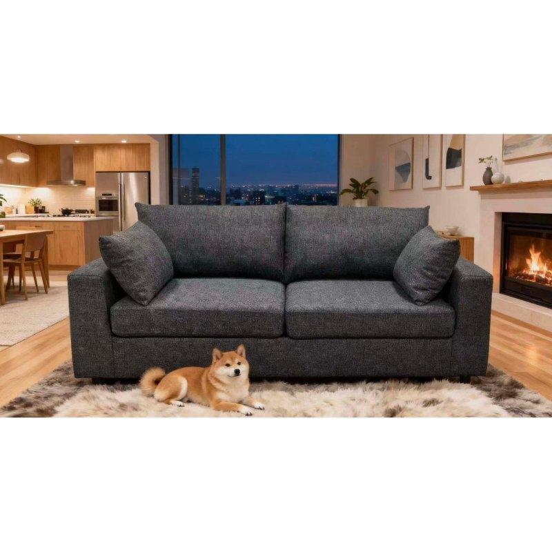 Bej Polyester Kumaş 2 Kırlentli İki Kişilik Bohem Koltuk - 181 cm - 291860
