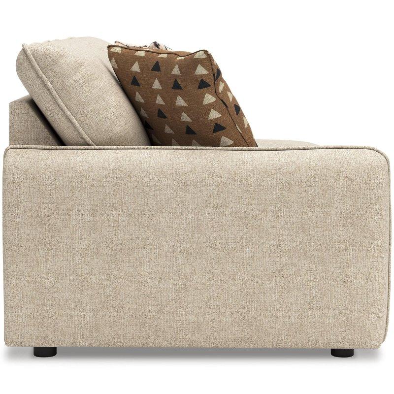Bej Polyester Kumaş 3 Parçalı L Şekilli Köşe Koltuk - 303x112 cm - 256092