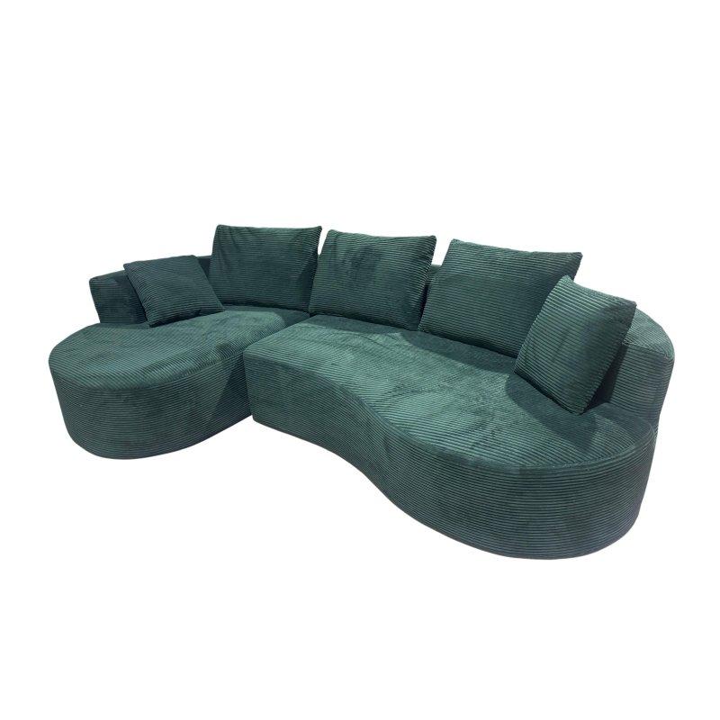 Bej Polyester Kumaş Kavisli Modüler Şezlonglu Bohem Koltuk - 284 cm - 294510