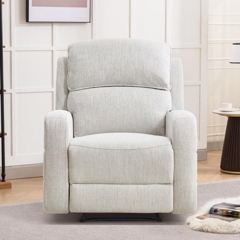 Bej Polyester Kumaş Manuel Mekanizmalı Baba Koltuğu - 88 cm - 324110