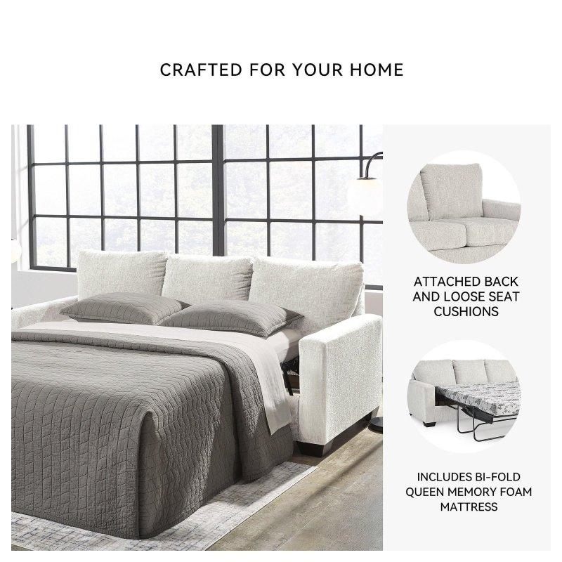 Bej Polyester Kumaş Yataklı Kare Kollu Bohem Koltuk - 216 cm - 283428