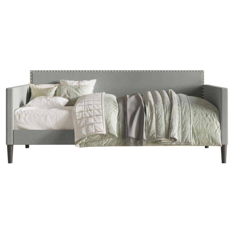 Bej Polyester Kumaş Zımba Detaylı Daybed Karyola - 330194