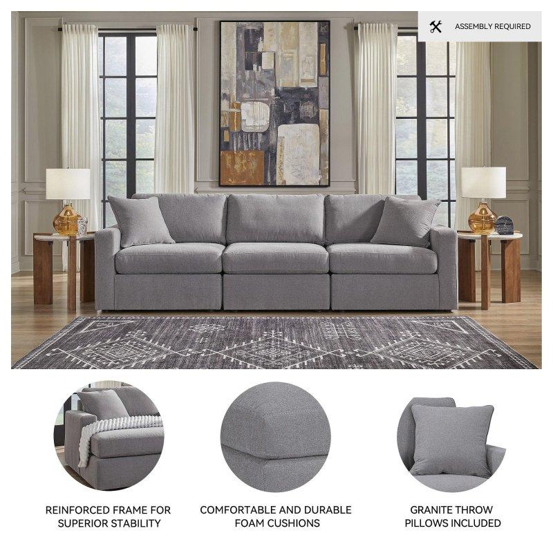 Bej Polyester Modüler Çıkarılabilir Minderli Bohem Koltuk - 275x94x92 cm - 280308