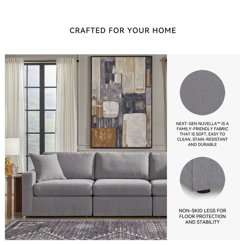 Bej Polyester Modüler Çıkarılabilir Minderli Bohem Koltuk - 275x94x92 cm - 280308