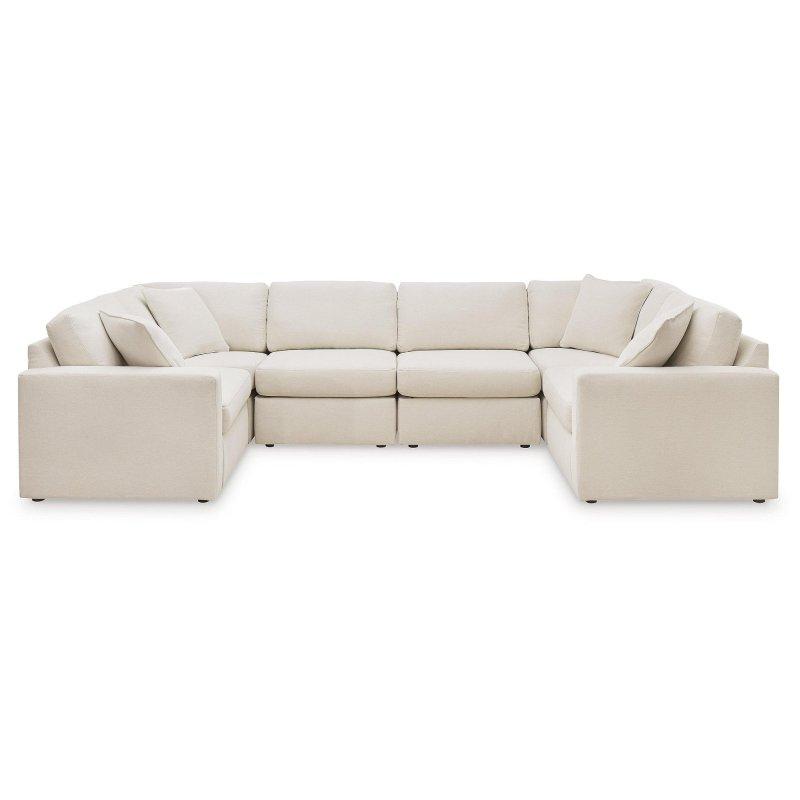 Bej Polyester Modüler U Şekilli Köşe Koltuk - 351x191x92 cm - 257694