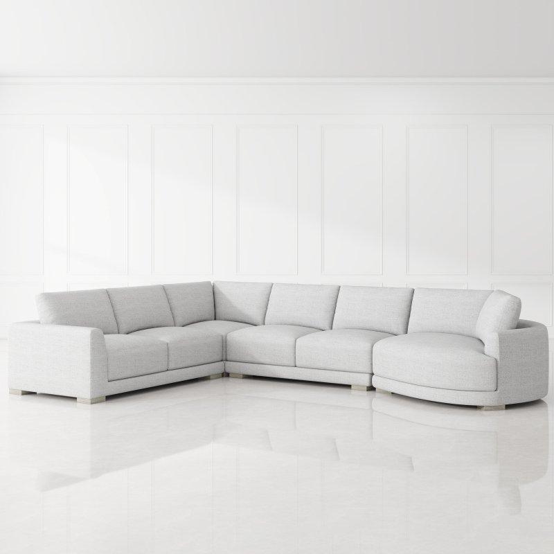 Bej Polyester Modüler Uzanma Koltuklu Köşe Koltuk - 421x288 cm - 259605