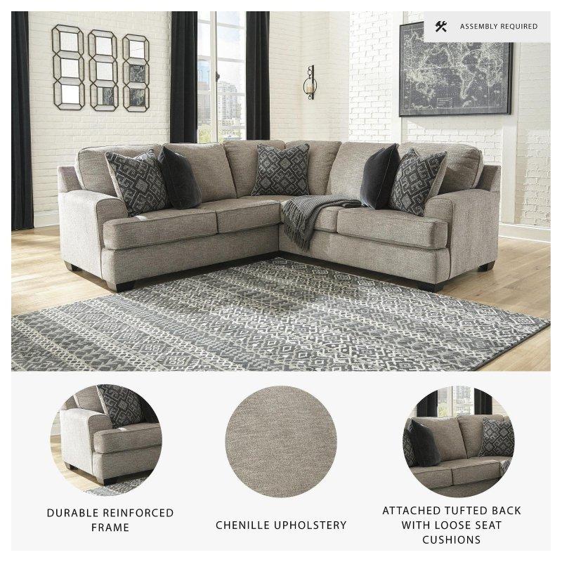 Bej Polyester Şönil Çıkarılabilir Minderli Sağ Köşe Koltuk - 259901