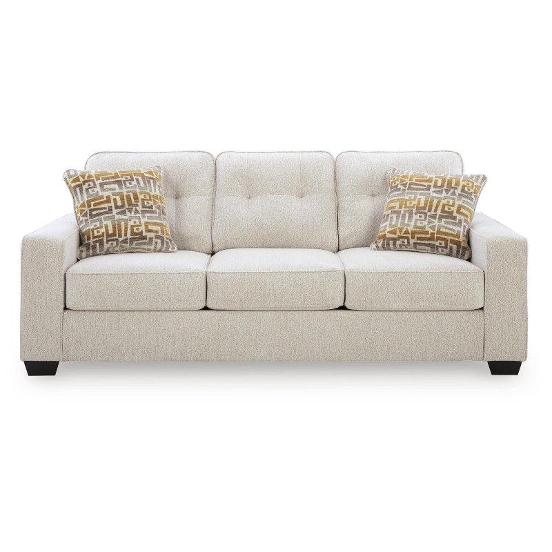 Bej Polyester Yataklı 3 Kişilik Kapitoneli Bohem Koltuk - 224x102x97 cm - 277842