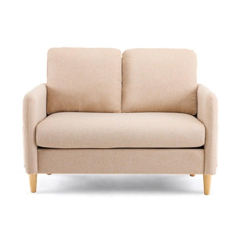 Bej Polyester Yuvarlak Kollu 2 Kişilik Bohem Koltuk - 120 cm - 293778