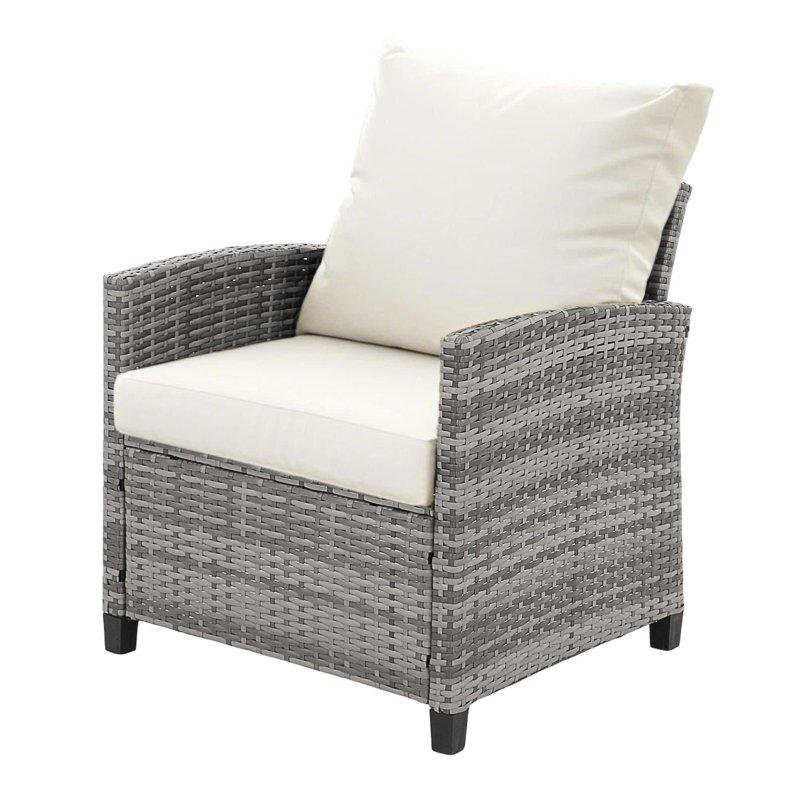 Bej Rattan Minderli 4 Parça Bahçe Takımı - 275196