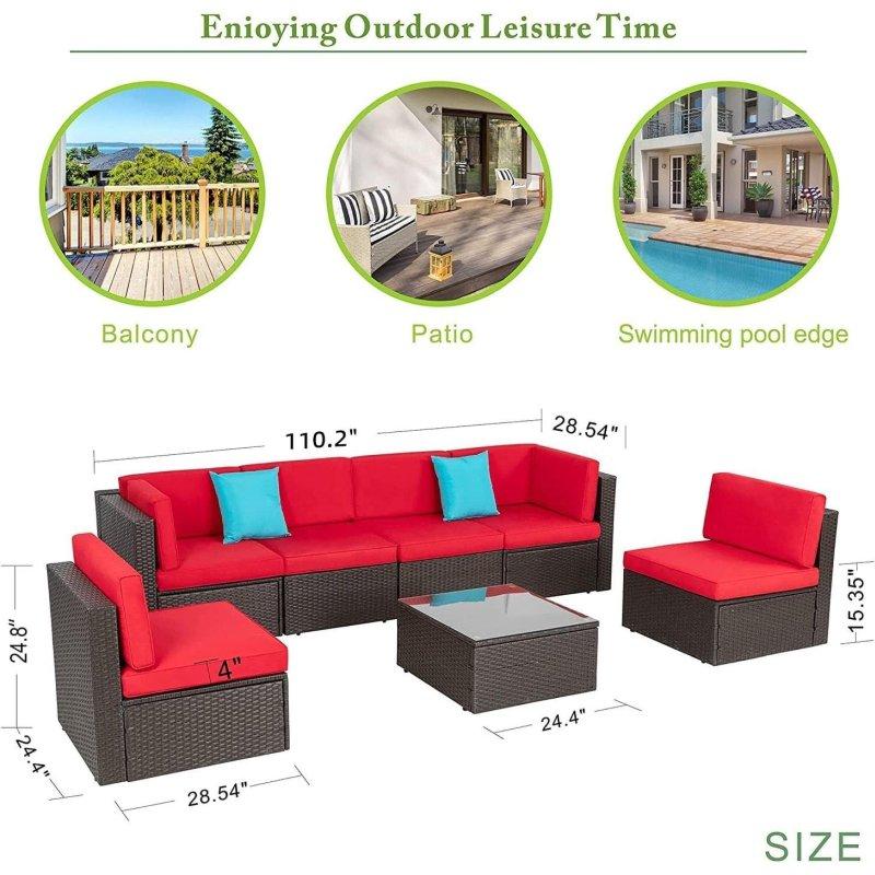 Bej Rattan Modüler 7 Parça Bahçe Takımı - 268428