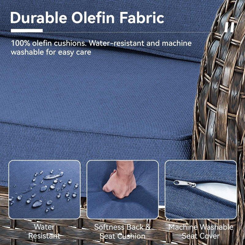 Bej Rattan Sallanır 5 Parça Bahçe Takımı - 271731