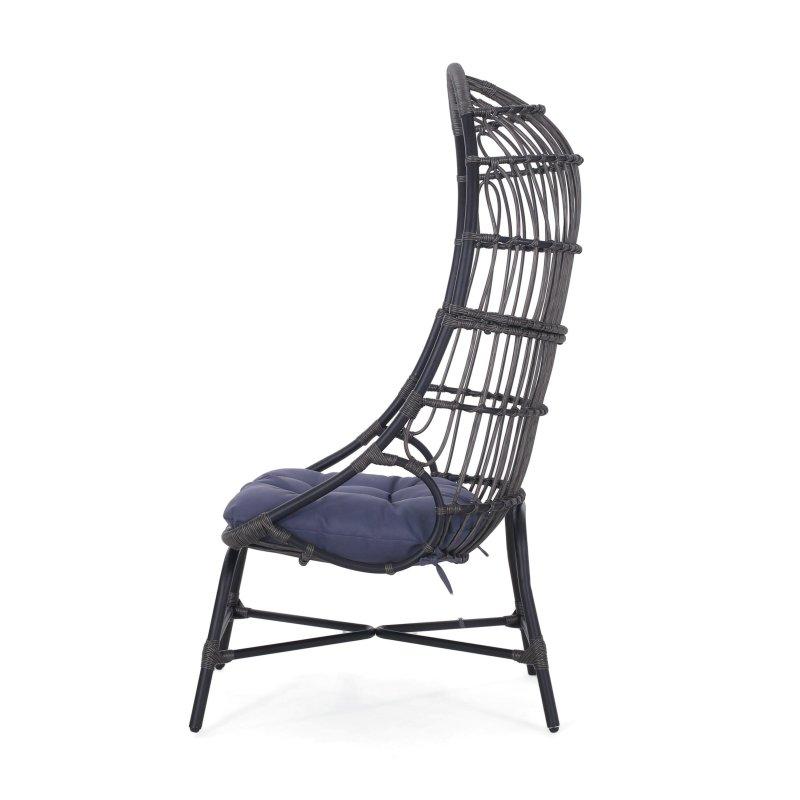 Bej Sentetik Rattan ve Demir Sepet Tasarım Minderli Bahçe Takımı - 68x78x135 cm - 269950