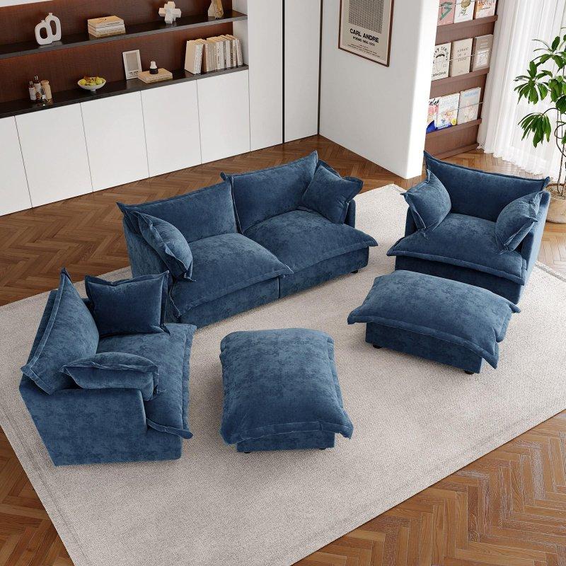 Bej Şönil Kılıflı Modüler Köşe Koltuk - 260732