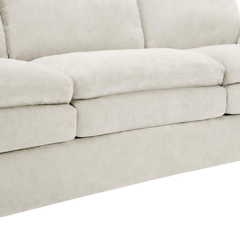Bej Şönil Kumaş 3 Kişilik Minder Sırtlı Bohem Koltuk - 227 cm - 280756