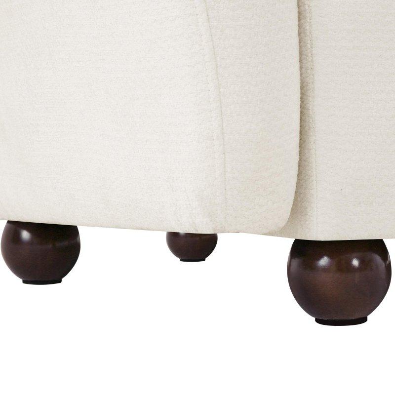 Bej Şönil Kumaş Ahşap Ayaklı 3 Kişilik 6 Yastıklı Bohem Koltuk - 231 cm - 284346