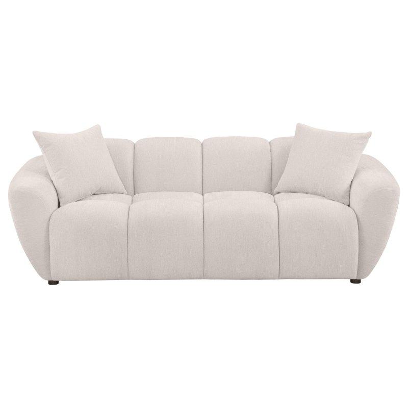 Bej Şönil Kumaş Geniş Kollu Kapitoneli Bohem Koltuk - 228 cm - 288619