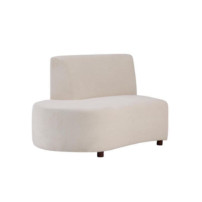 Bej Şönil Kumaş Kavisli Tasarım Modüler 5 Parça Köşe Koltuk Takımı - 331 cm - 255458