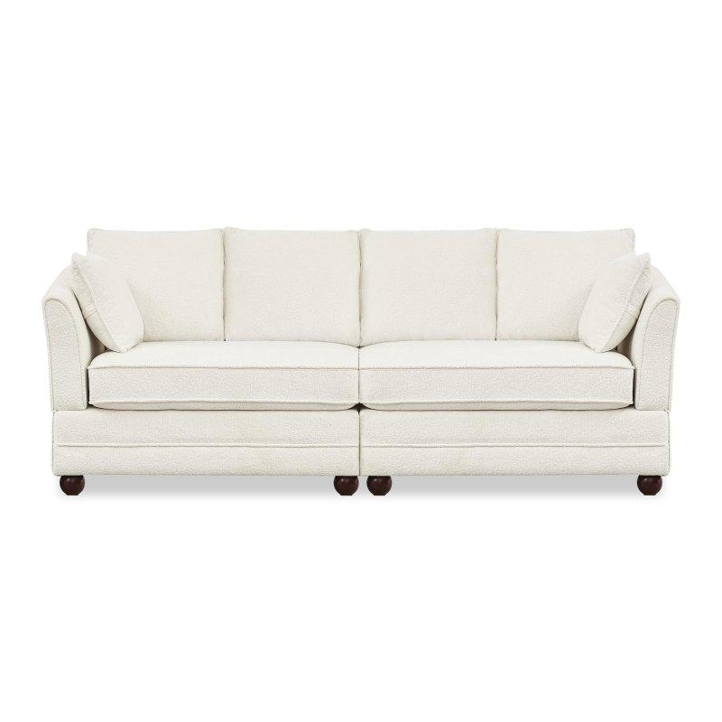 Bej Şönil Kumaş Masif Ahşap Ayaklı 3 Kişilik Modüler Bohem Koltuk - 209 cm - 294529 Bej Şönil Kumaş Masif Ahşap Ayaklı 3 Kişilik Modüler Bohem Koltuk - 209 cm - 294529