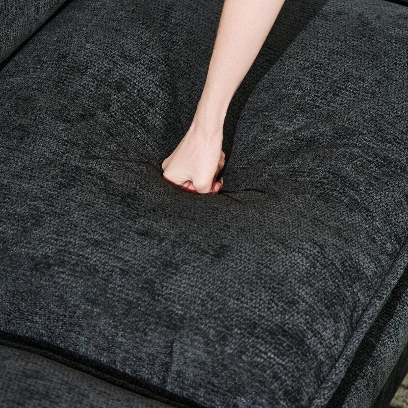 Bej Şönil Kumaş Modüler 2 Puflu U Köşe Koltuk - 358 cm - 258062