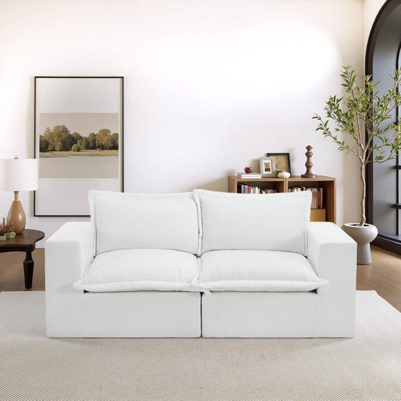 Bej Şönil Kumaş Modüler Bohem Koltuk - 215 cm - 278412