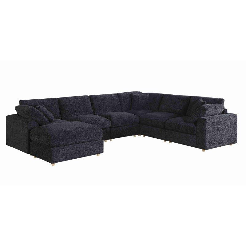 Bej Şönil Kumaş Modüler Yataklı Köşe Koltuk - 326x253 cm - 257784