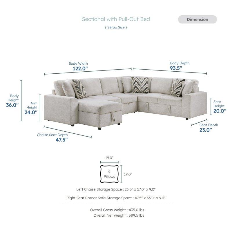 Bej Şönil Kumaş Yataklı Sandıklı Köşe Koltuk - 310x238 cm - 256366