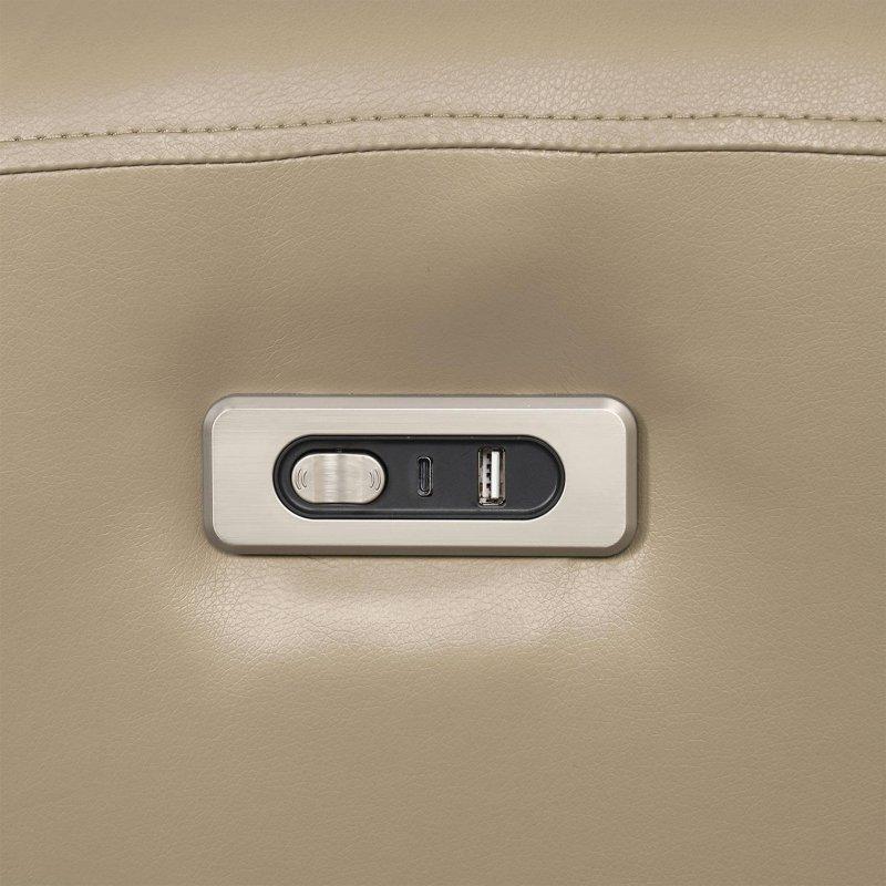 Bej Suni Deri Motorlu ve USB Portlu Bohem Koltuk - 289487