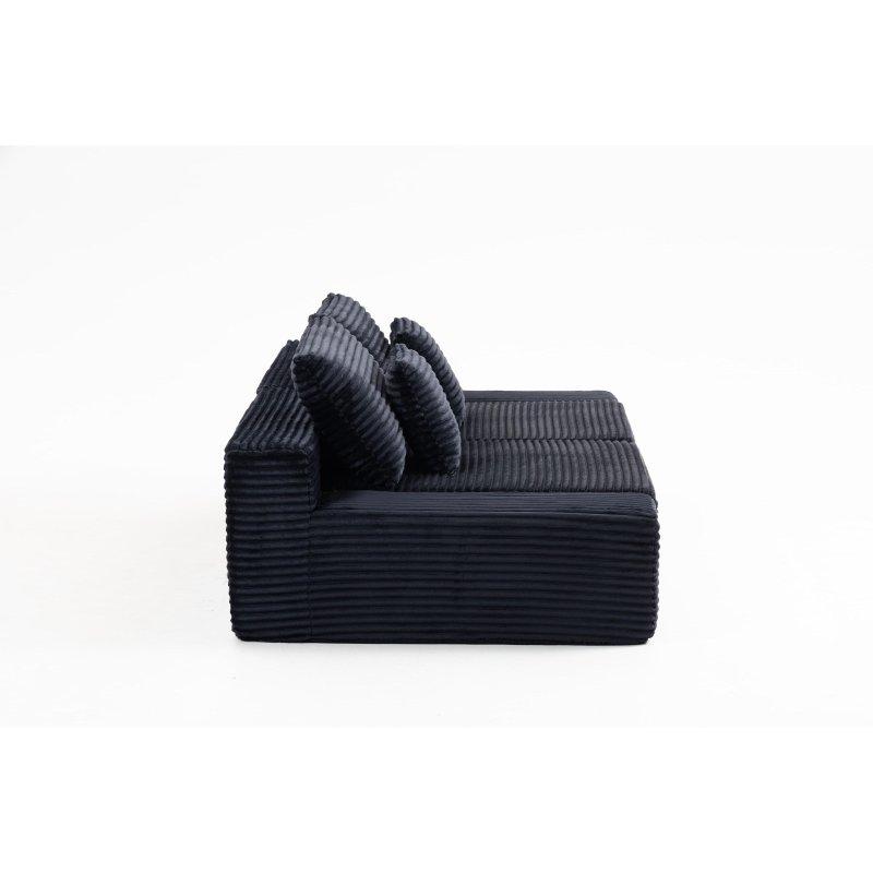 Bej Suni Kürk Derin Oturumlu Yaysız Bohem Koltuk - 214x131 cm - 288662