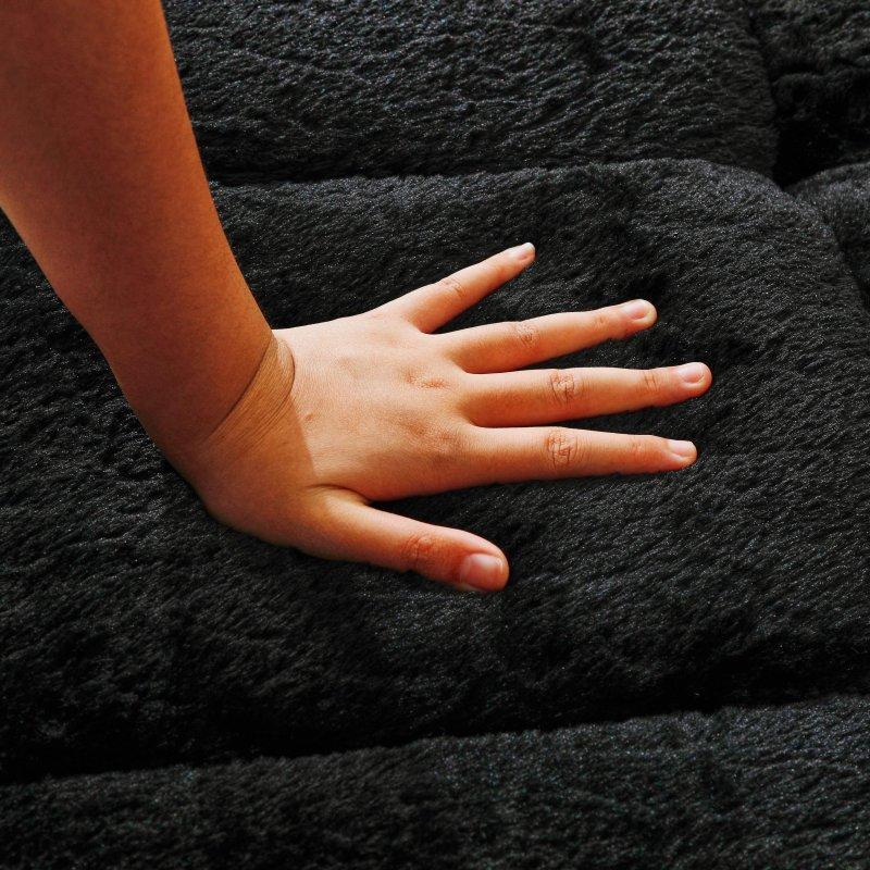 Bej ve Siyah Damalı Polyester Kumaşlı İskeletsiz Modern Bohem Koltuk - 169x95x77 cm - 293171