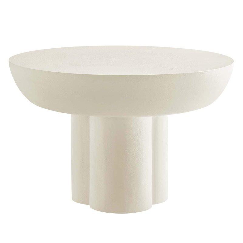 Beton Tablalı MDF Kaide Ayaklı Yuvarlak Orta Sehpa - 239876