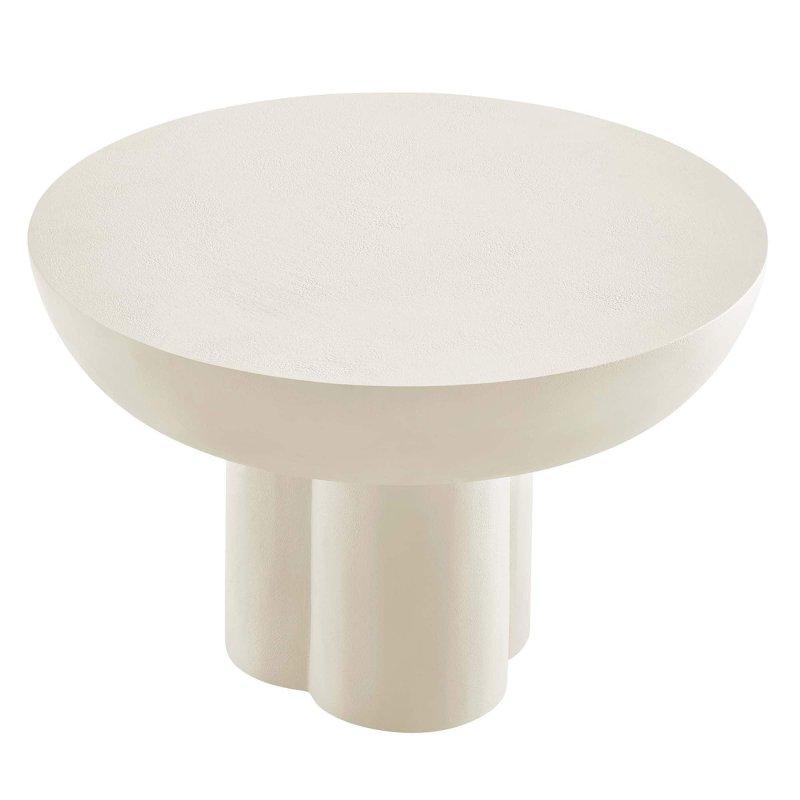 Beton Tablalı MDF Kaide Ayaklı Yuvarlak Orta Sehpa - 239876