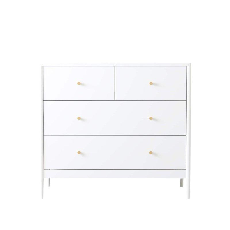 Beyaz Ahşap 4 Çekmeceli Çocuk Odası Şifonyer - 90x81 cm - 302862