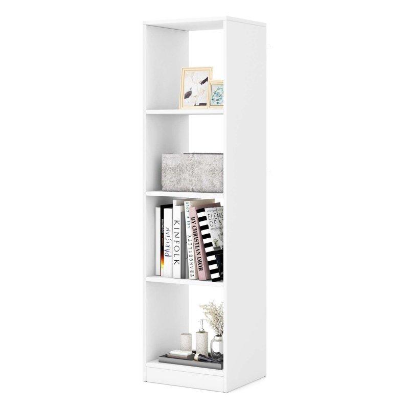 Beyaz Ahşap 4 Küp Raflı Ayaklı Kitaplık - 143 cm - 316377 Beyaz Ahşap 4 Küp Raflı Ayaklı Kitaplık - 143 cm - 316377