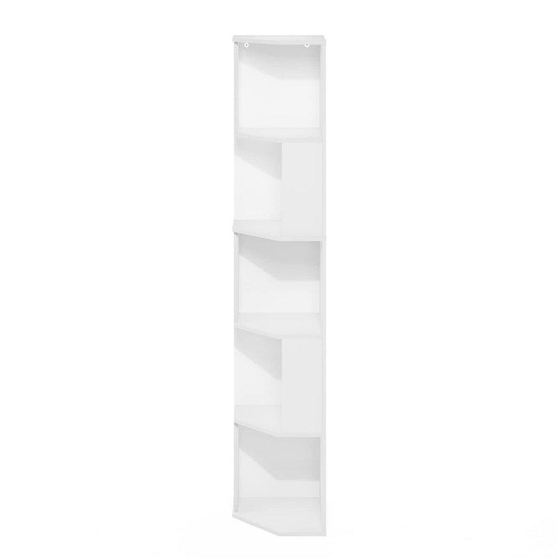 Beyaz Ahşap 5 Raflı Modern Kitaplık - 155 cm - 316051