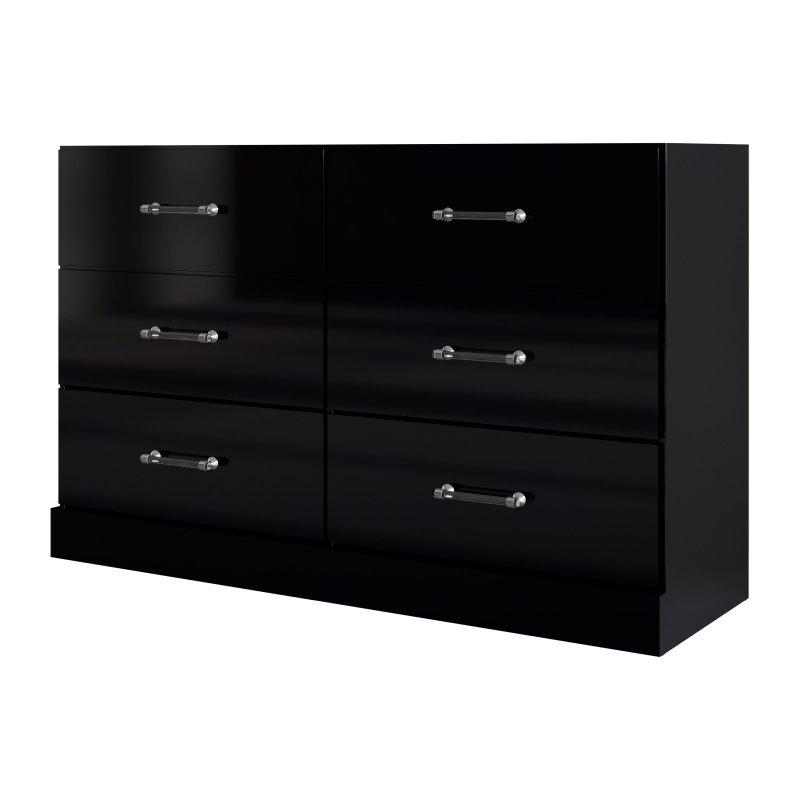Beyaz Ahşap 6 Çekmeceli Modern Şifonyer - 121 cm - 299275